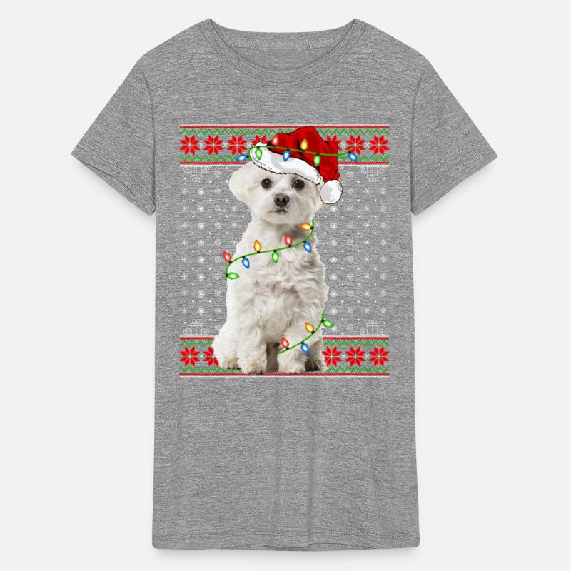 Maltese Dog Ugly Christmas Lights