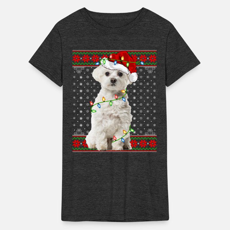 Maltese Dog Ugly Christmas Lights