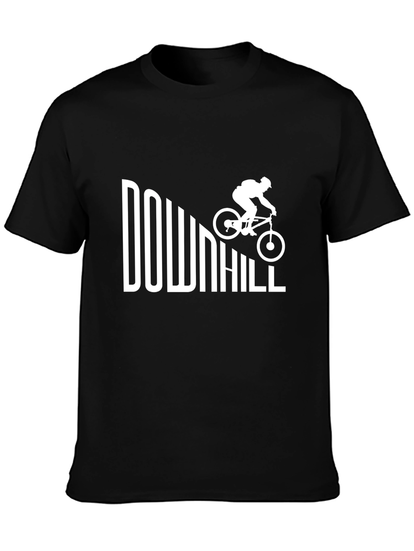 Downhill Biking Graphic Tee - Black
