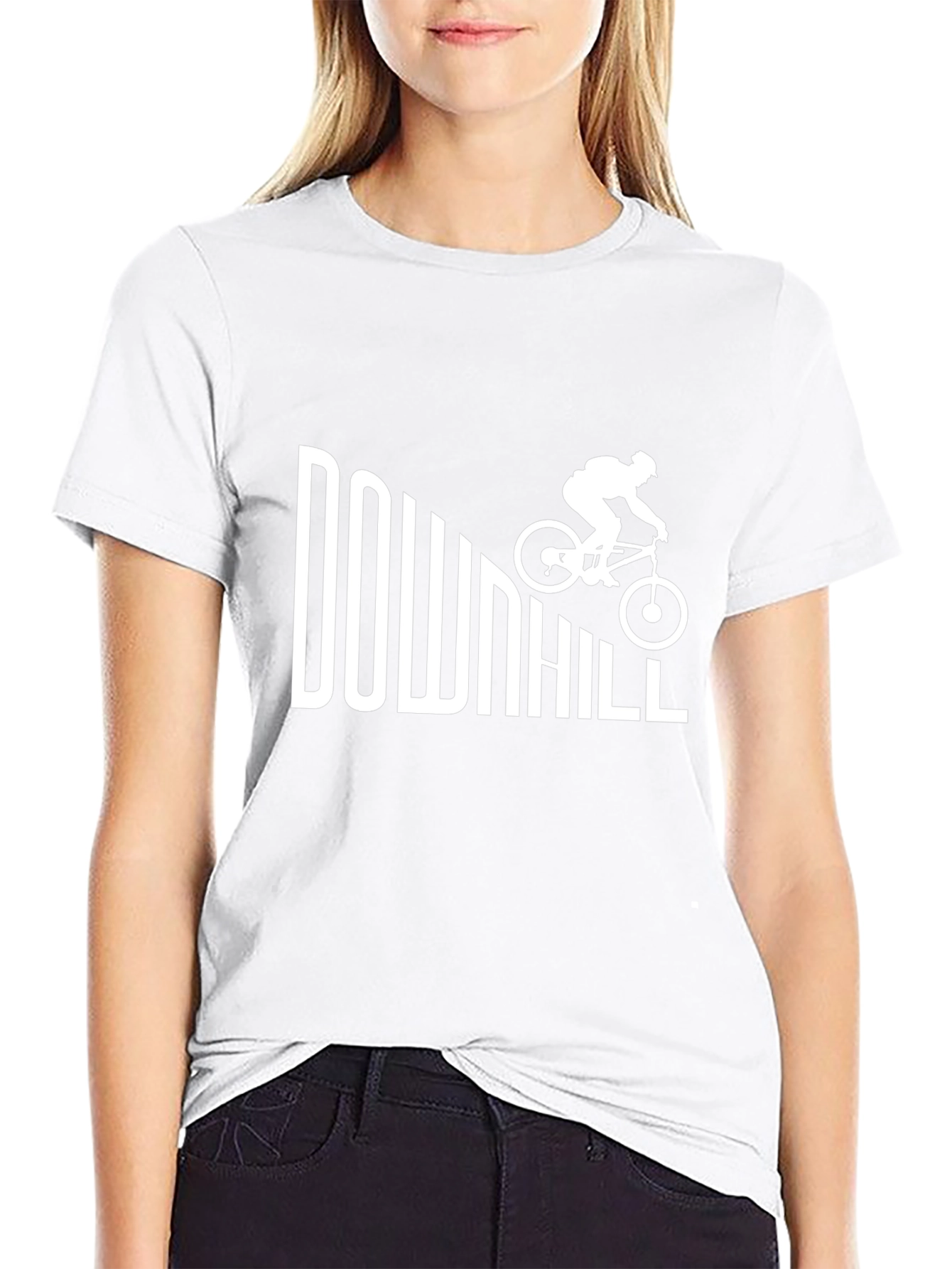 Downhill Biking Graphic Tee - Black