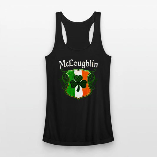 McLoughlin Irish Surname Ireland Flag Shamrock