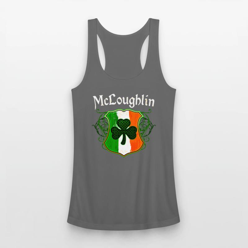 McLoughlin Irish Surname Ireland Flag Shamrock