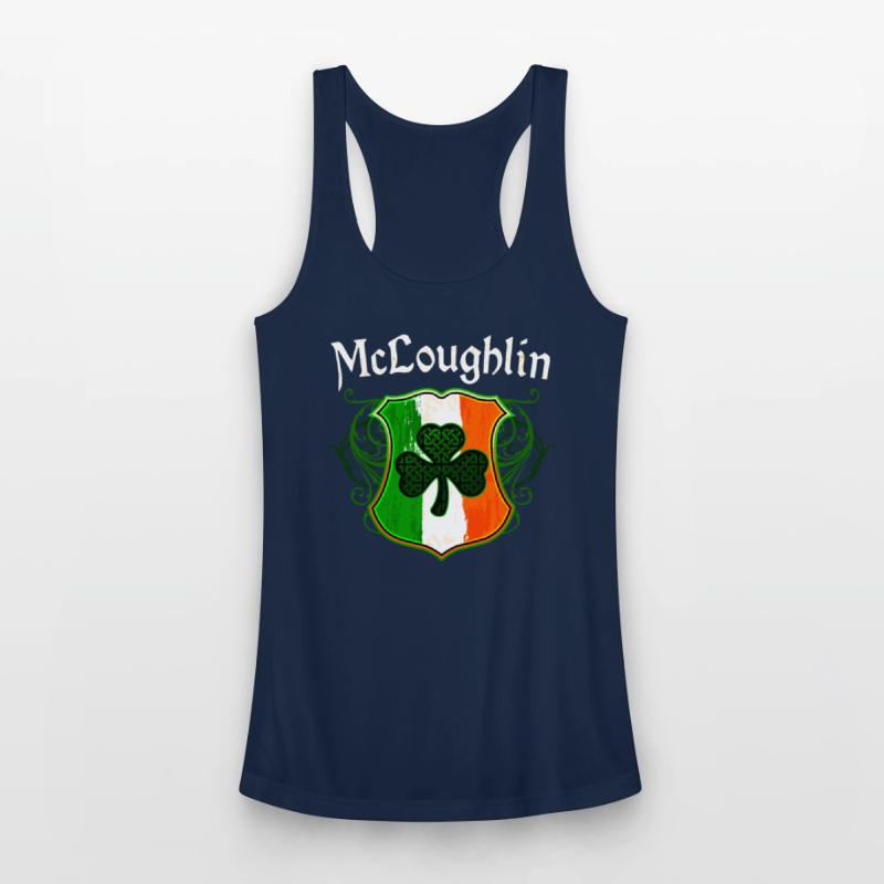 McLoughlin Irish Surname Ireland Flag Shamrock