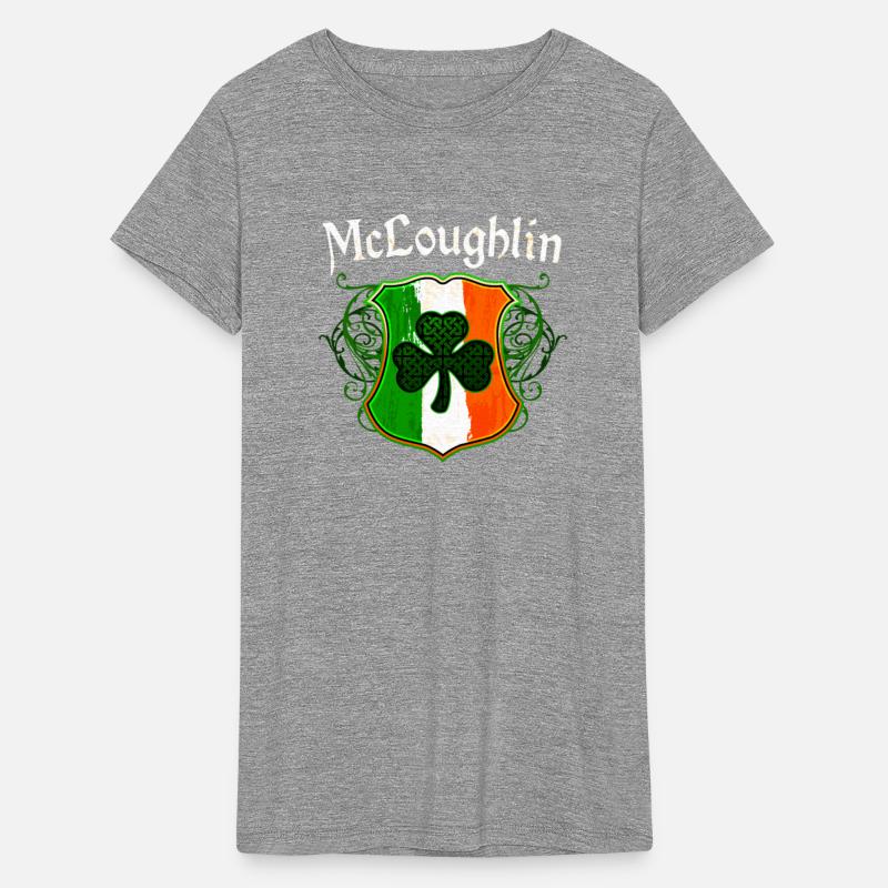 McLoughlin Irish Surname Ireland Flag Shamrock
