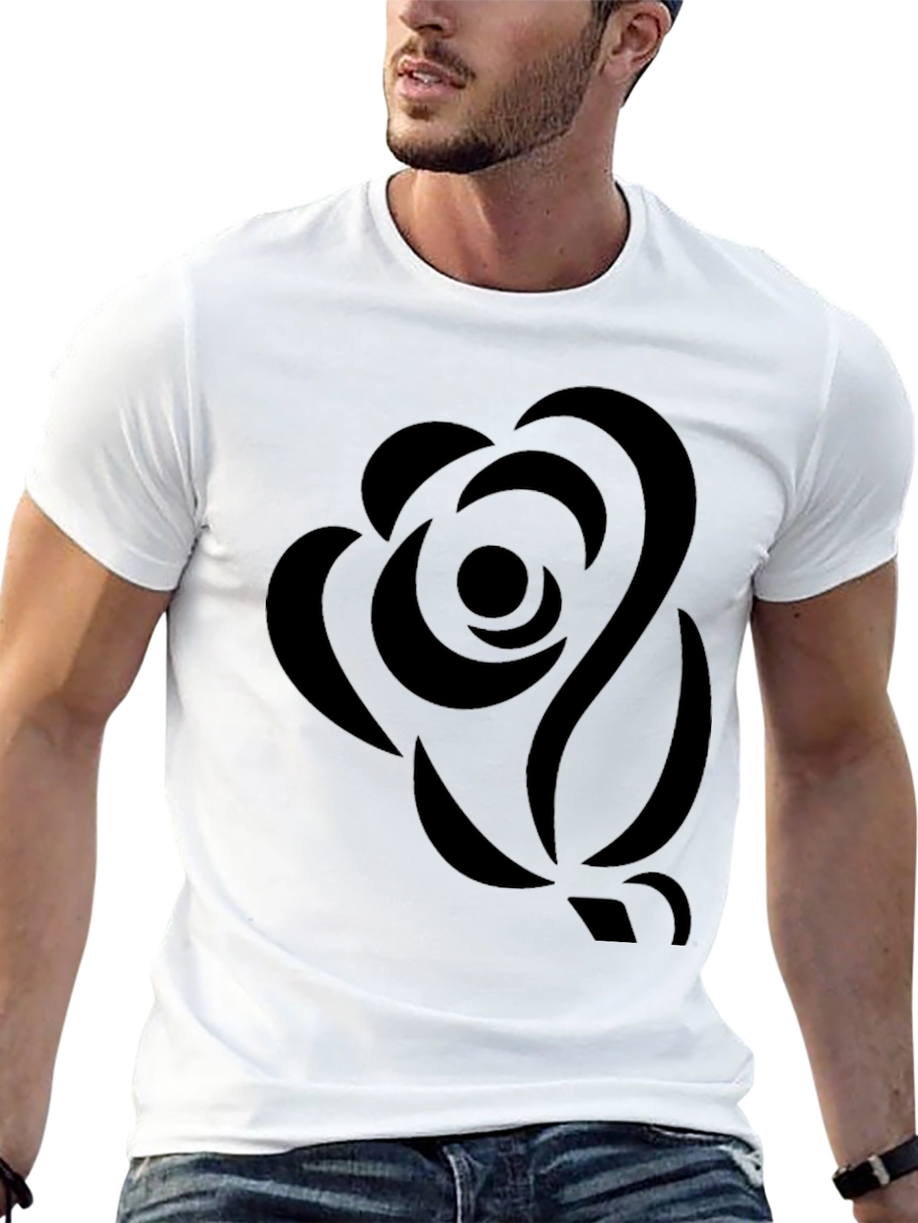 Black Rose Graphic Tee - Stylish Menswear