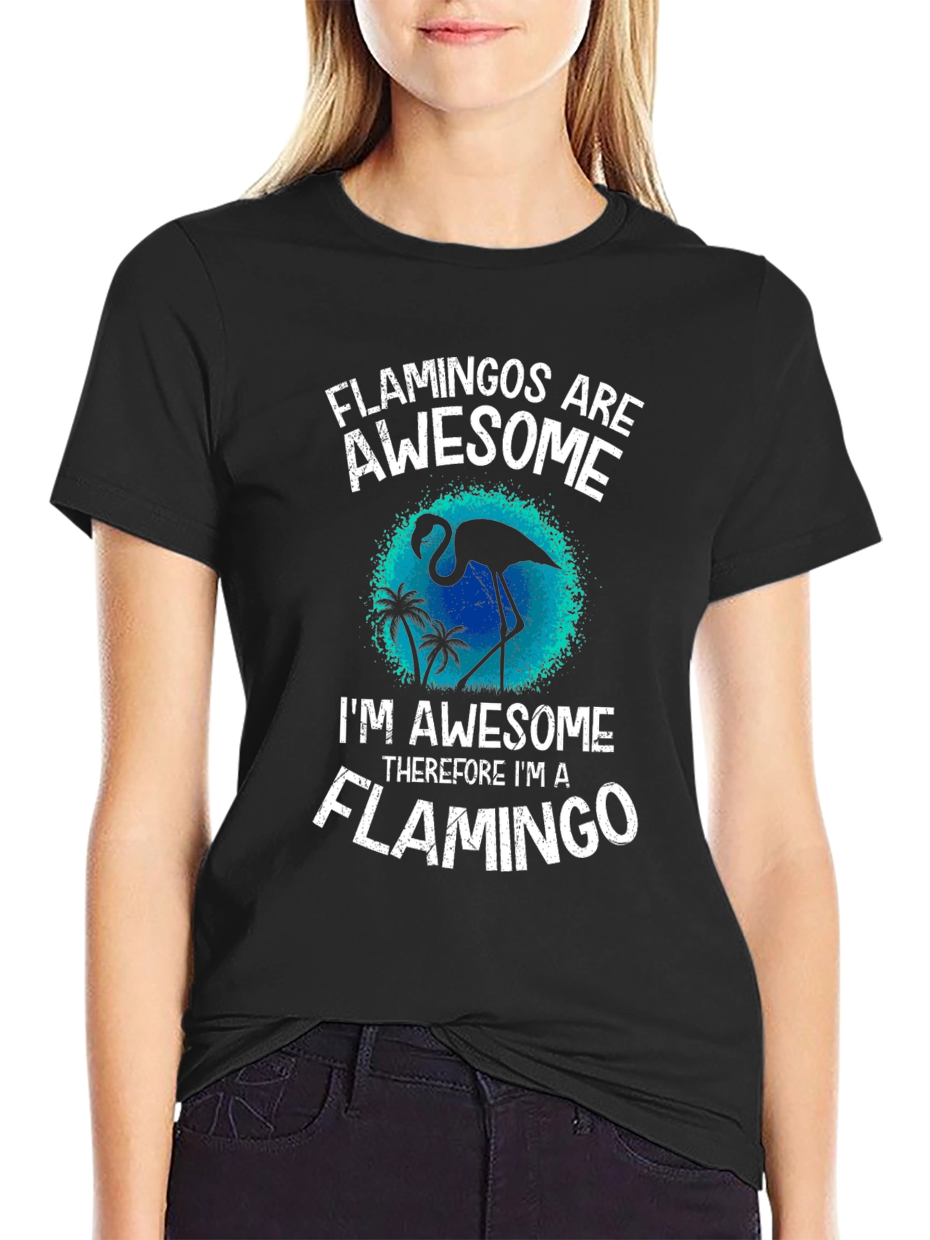 Flamingo Awesome Graphic Tee - Stylish Mens T-Shirt