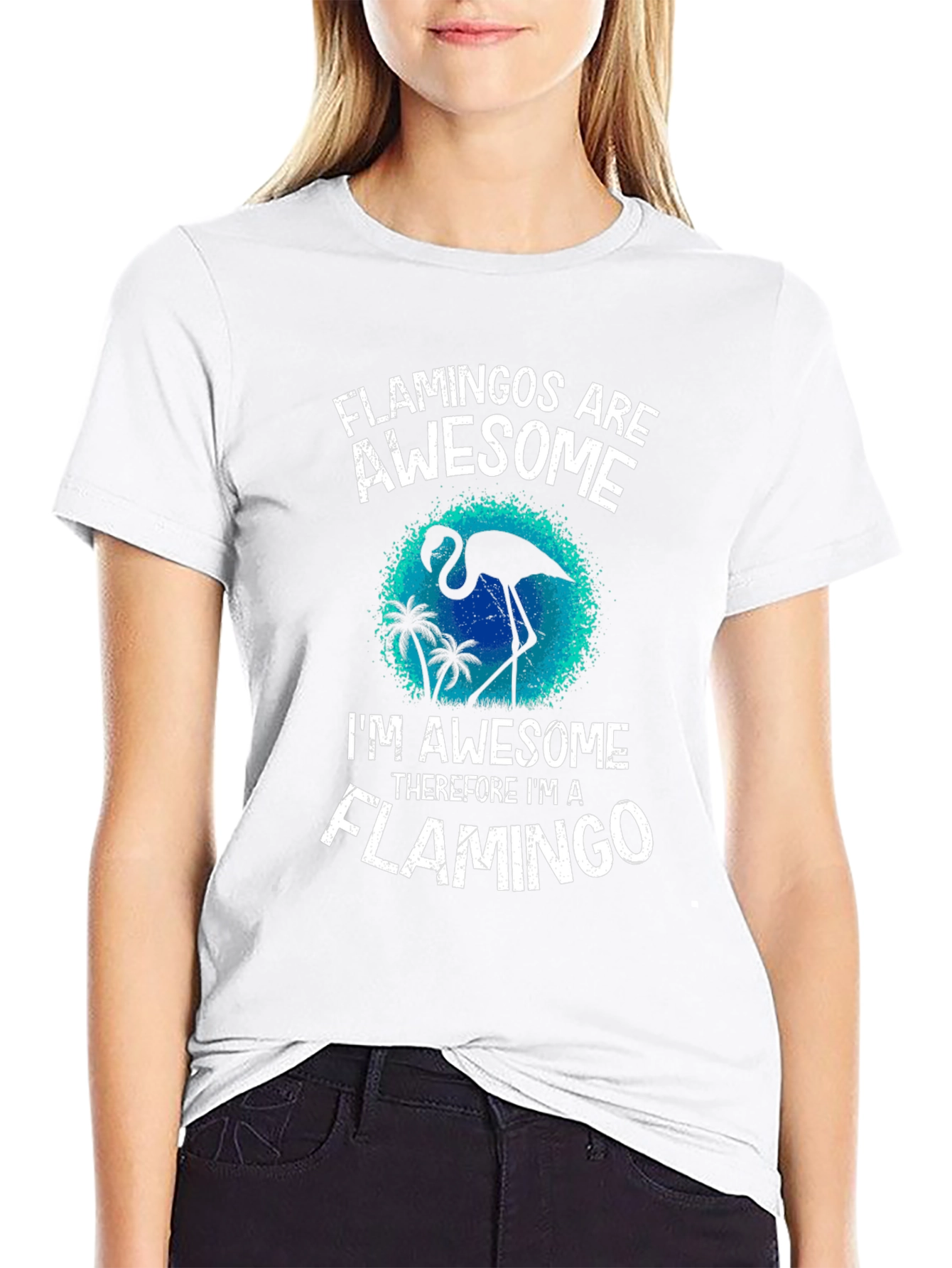 Flamingo Awesome Graphic Tee - Stylish Mens T-Shirt