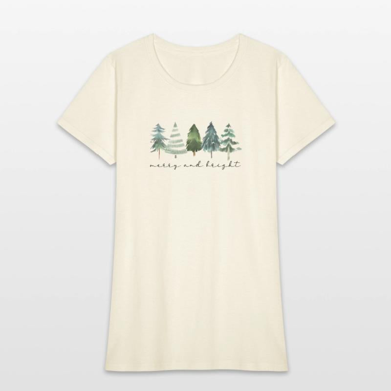 Merry and Bright Christmas Tree Holiday Christmas