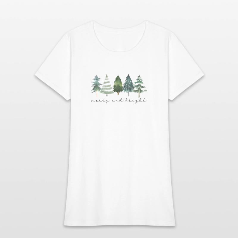 Merry and Bright Christmas Tree Holiday Christmas