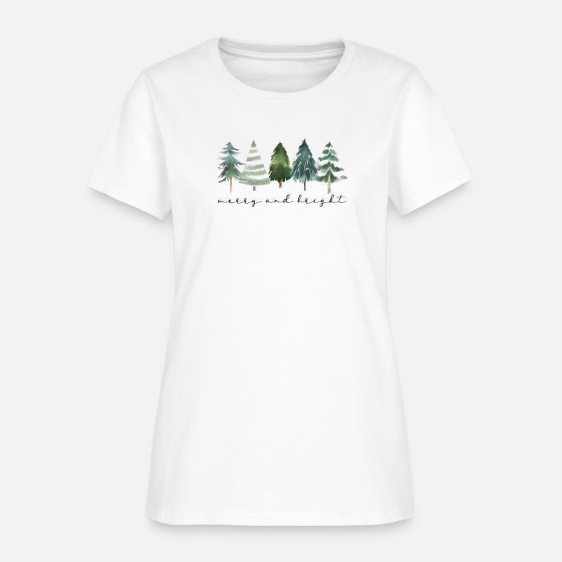 Merry and Bright Christmas Tree Holiday Christmas