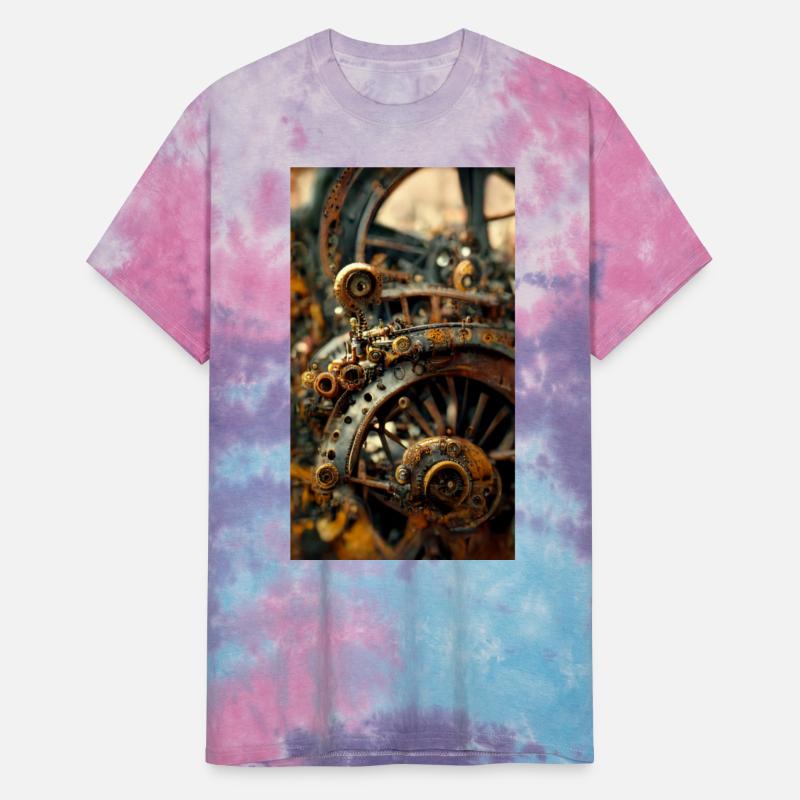 Metal steampunk mechanism of clockwork gears and