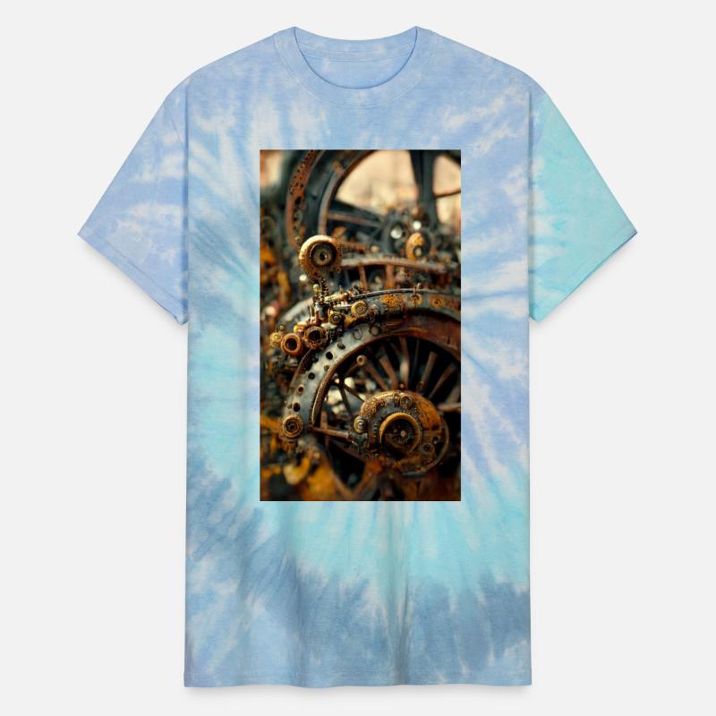 Metal steampunk mechanism of clockwork gears and