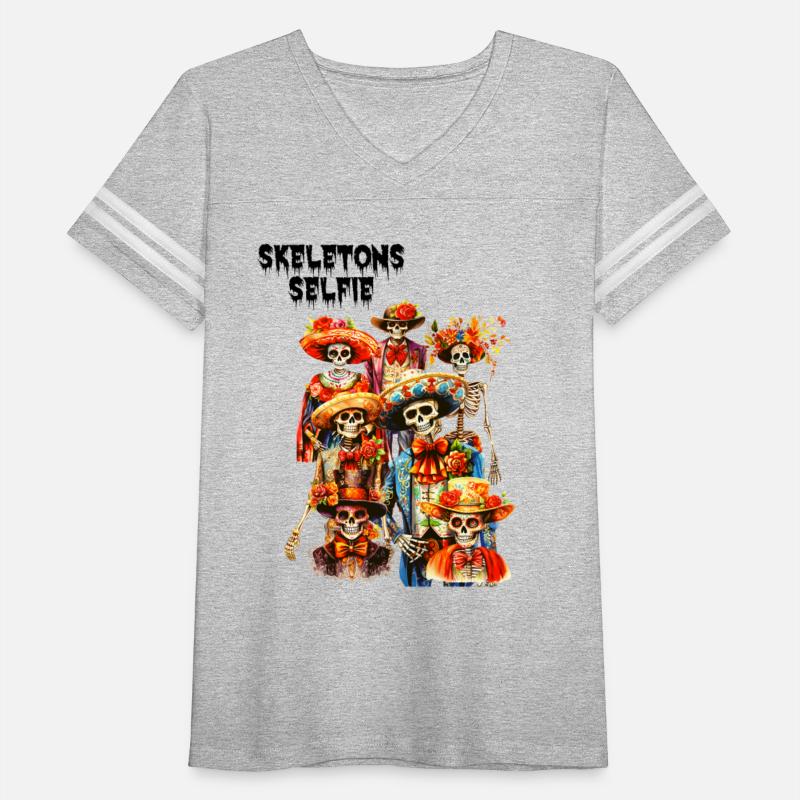 Mexican Holiday Dia de Muertos Skeletons Selfie