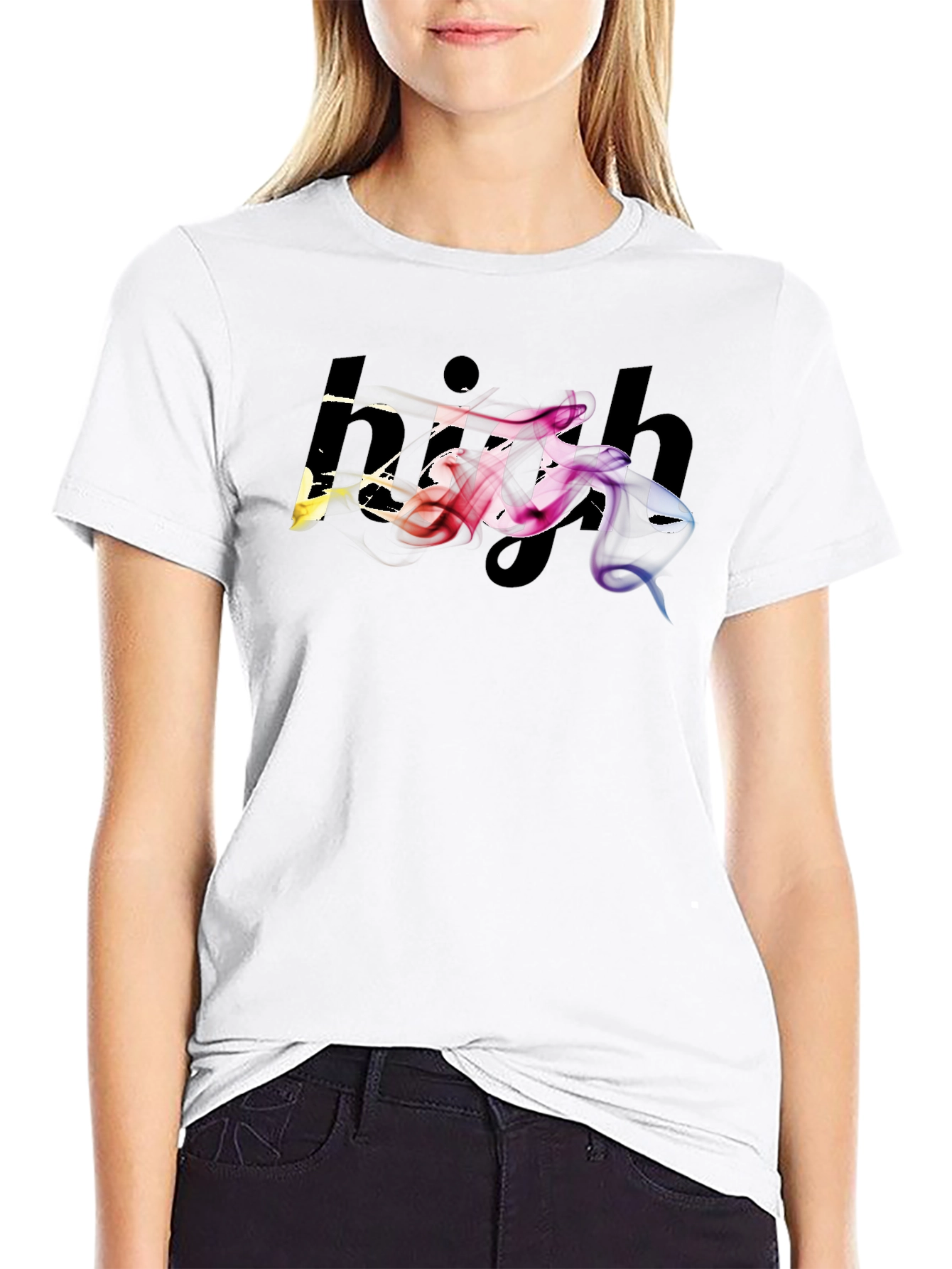 High Graphic Black T-Shirt
