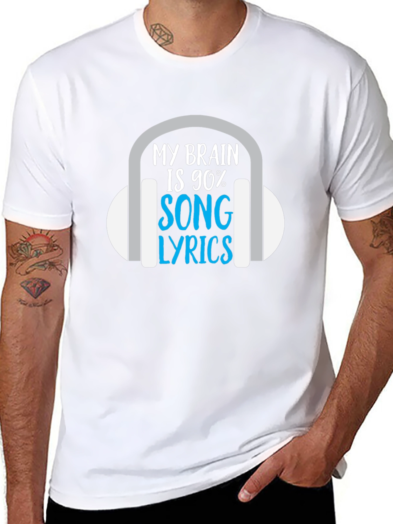 My Brain is 90% Song Lyrics T-Shirt