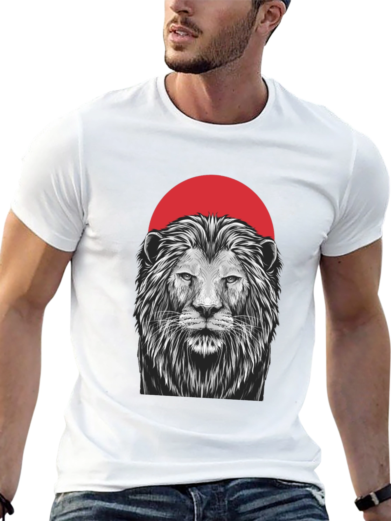 Lion Graphic Black T-Shirt