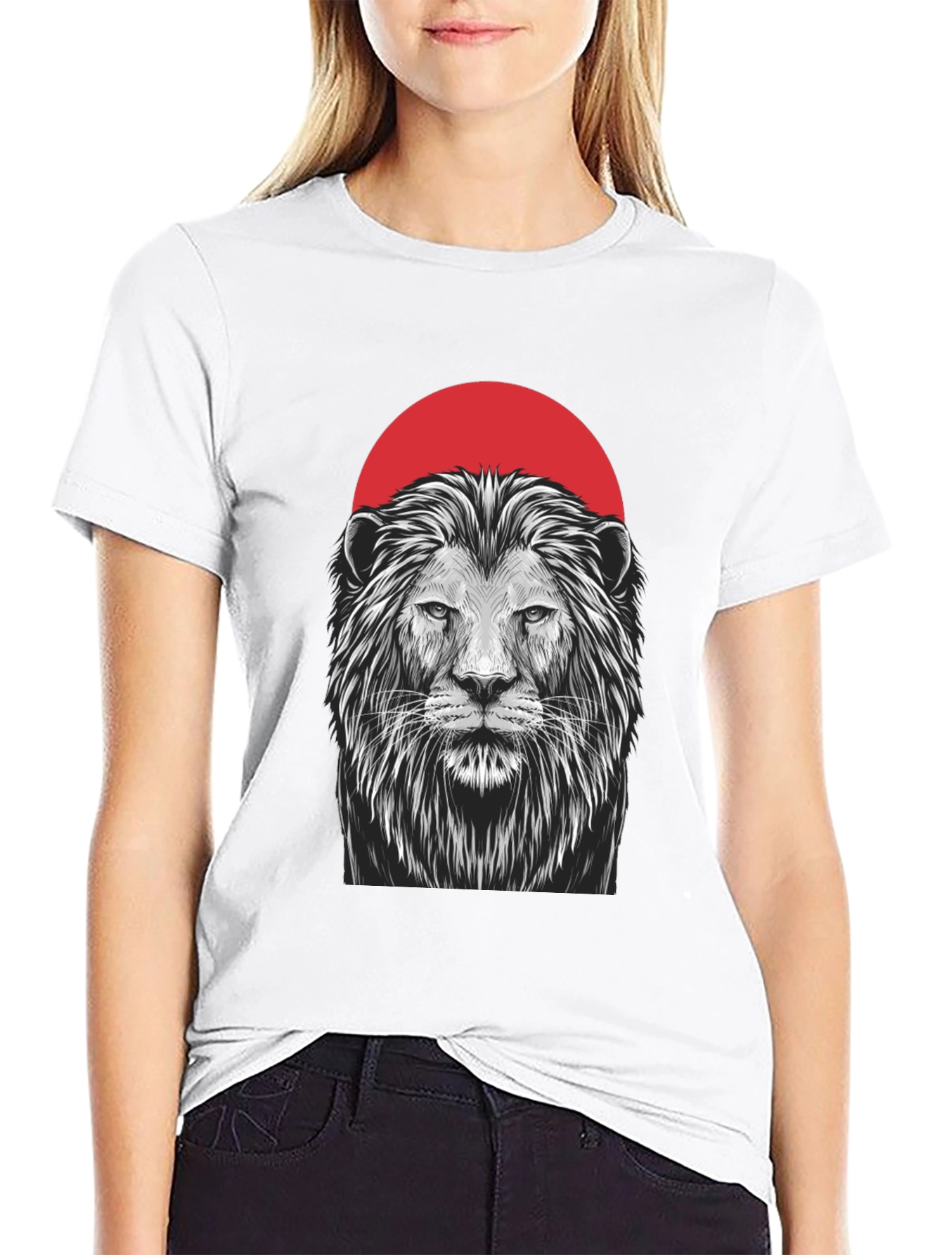 Lion Graphic Black T-Shirt