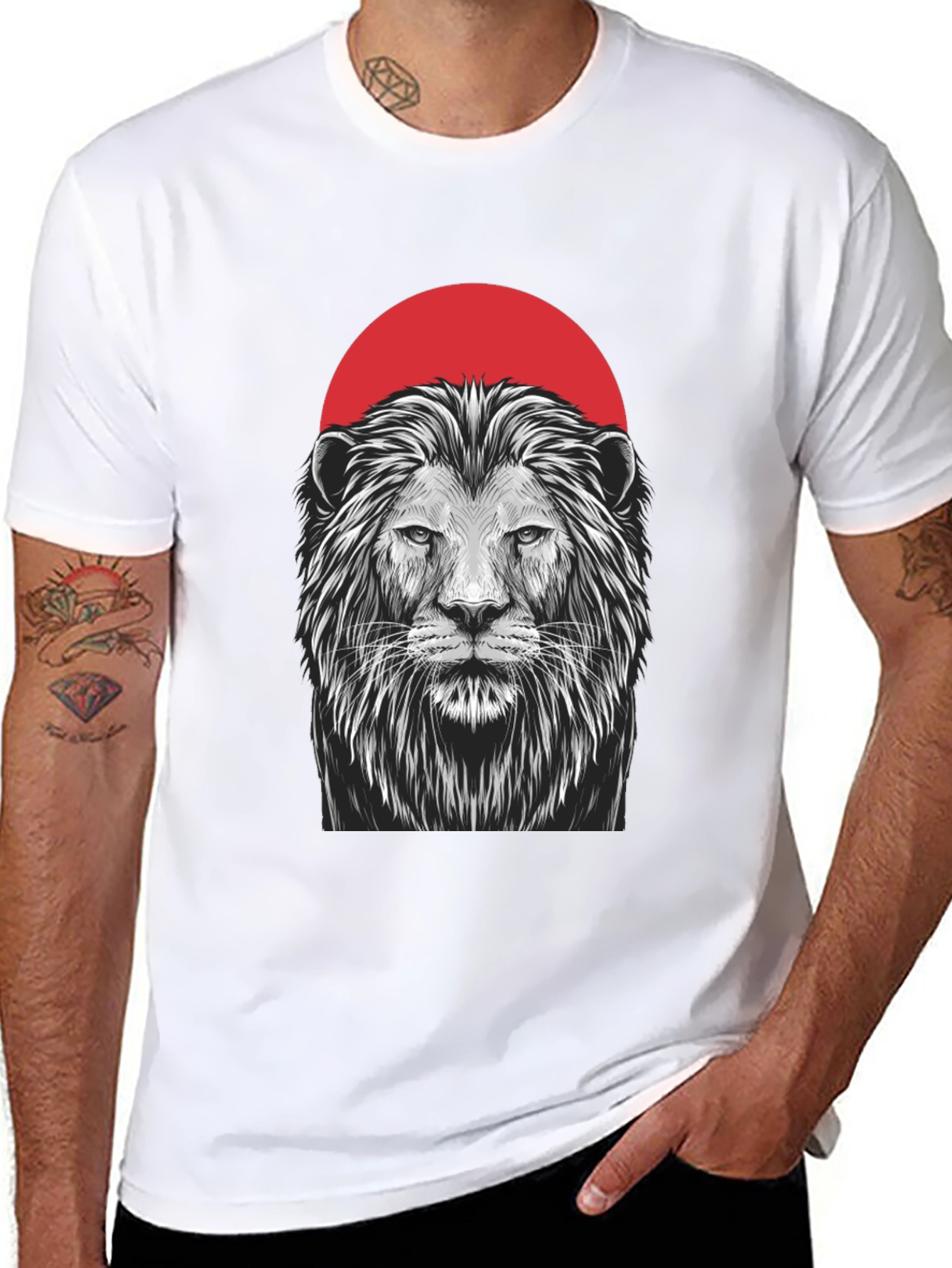 Lion Graphic Black T-Shirt