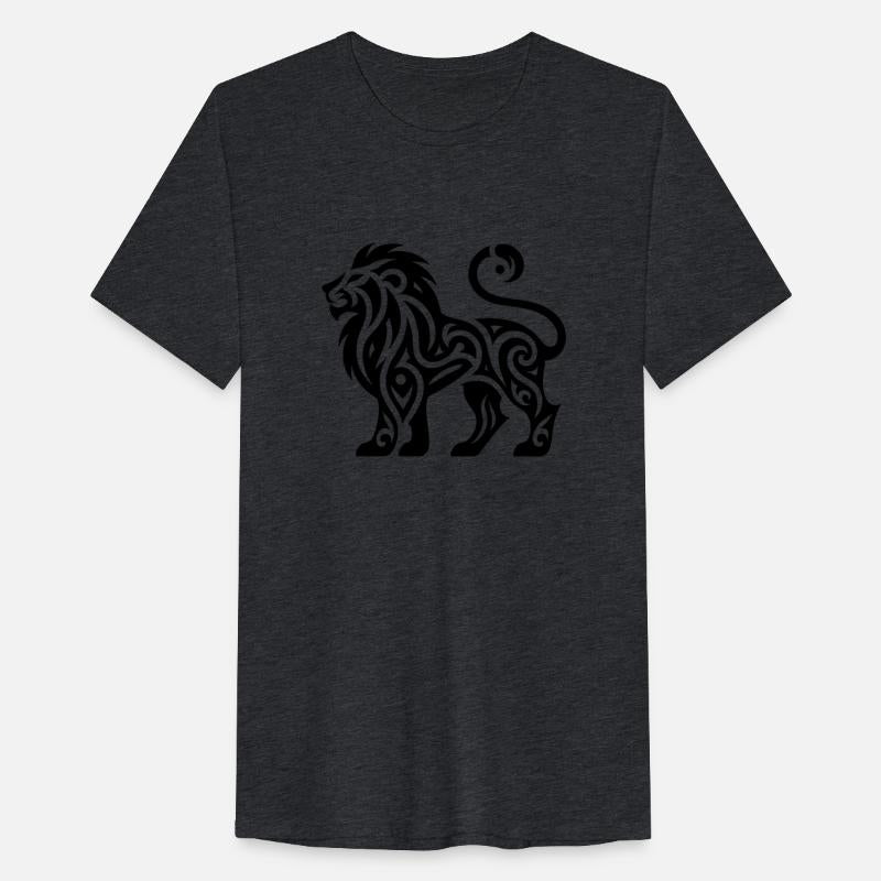 Mighty Tribal Lion With Mane Tattoo Style