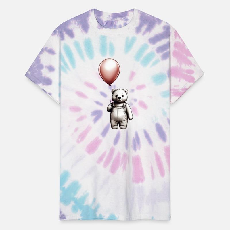 Minimalist Bear with a Balloon