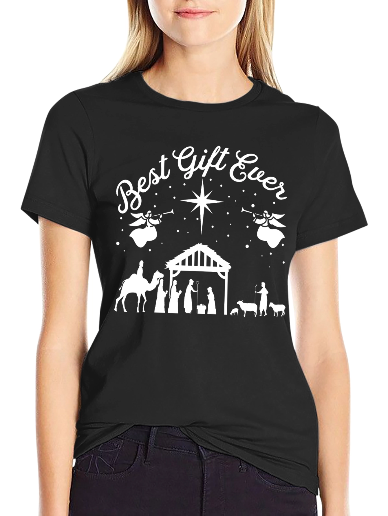 Best Gift Ever Nativity Scene Graphic Tee