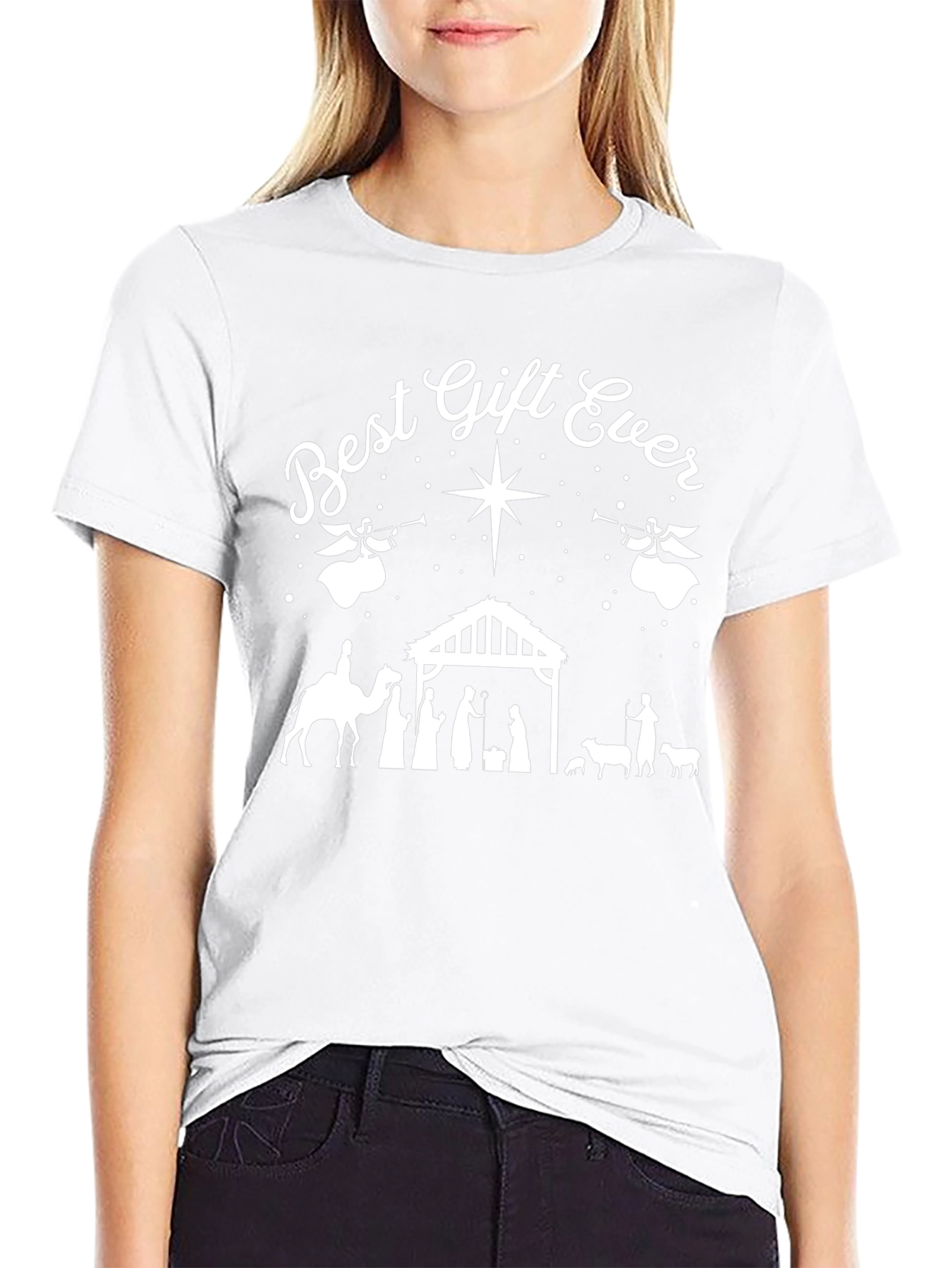 Best Gift Ever Nativity Scene Graphic Tee
