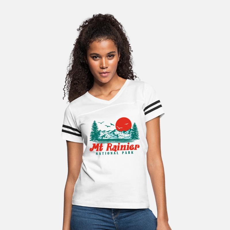 Mo Rainier Moain Trees Sun Scene