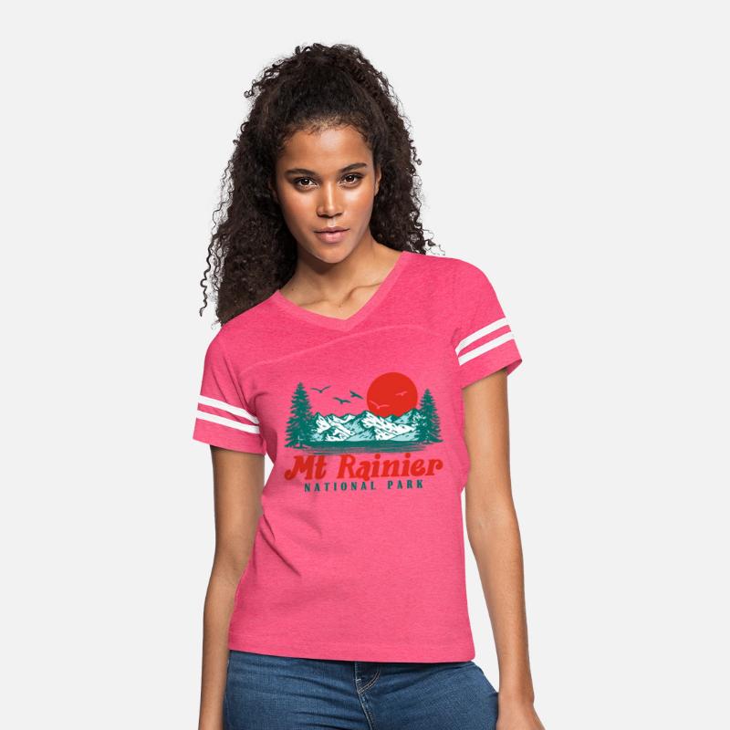 Mo Rainier Moain Trees Sun Scene