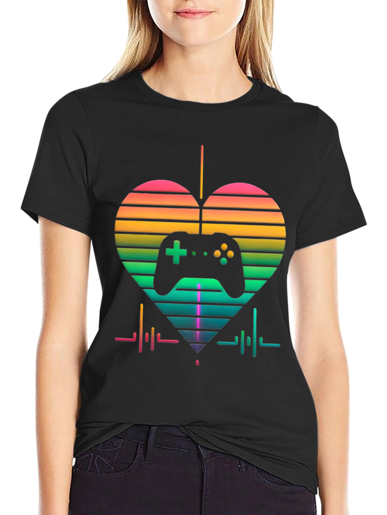 Gamer Heartbeat T-Shirt - Love Gaming Tee