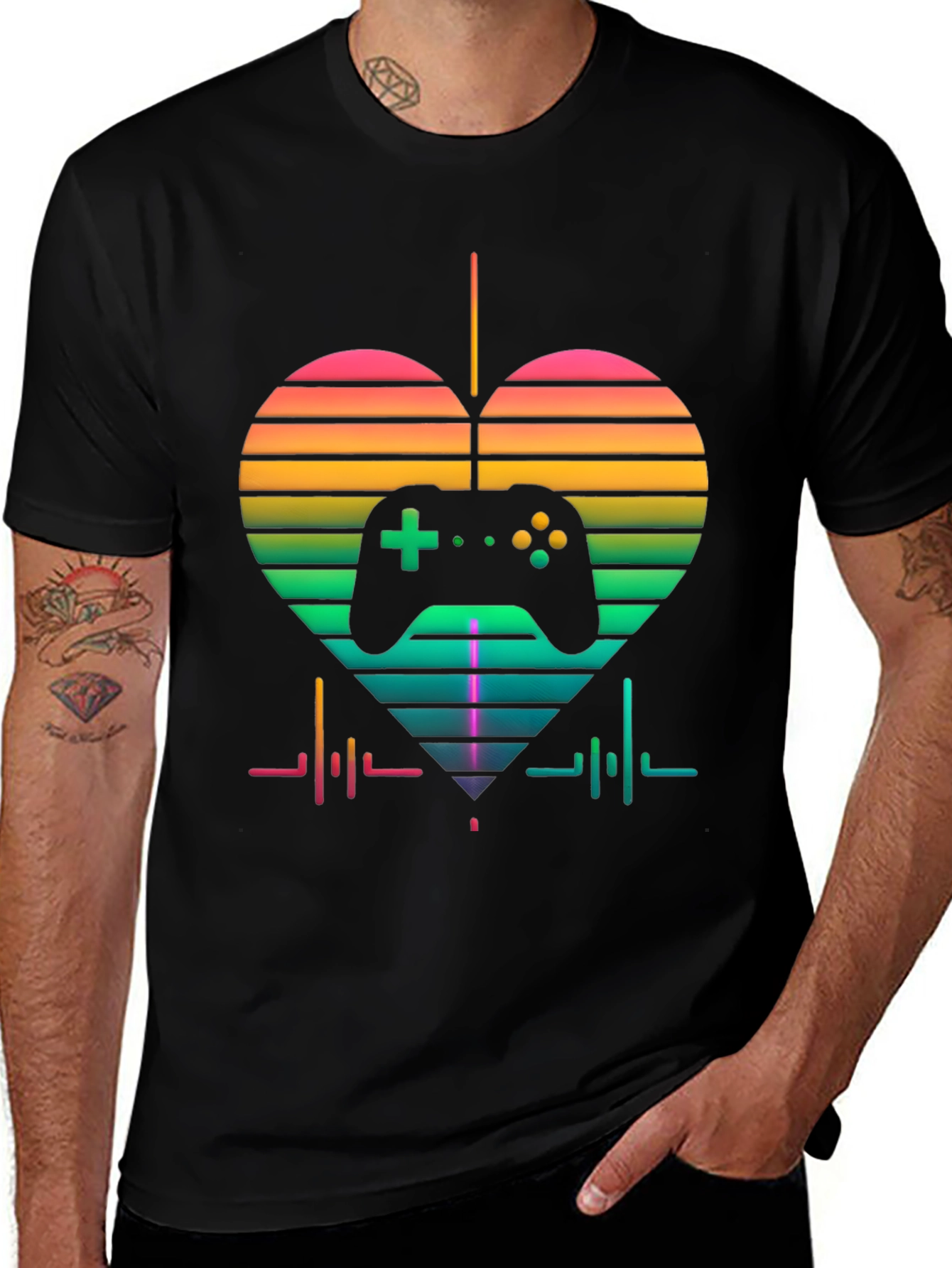 Gamer Heartbeat T-Shirt - Love Gaming Tee