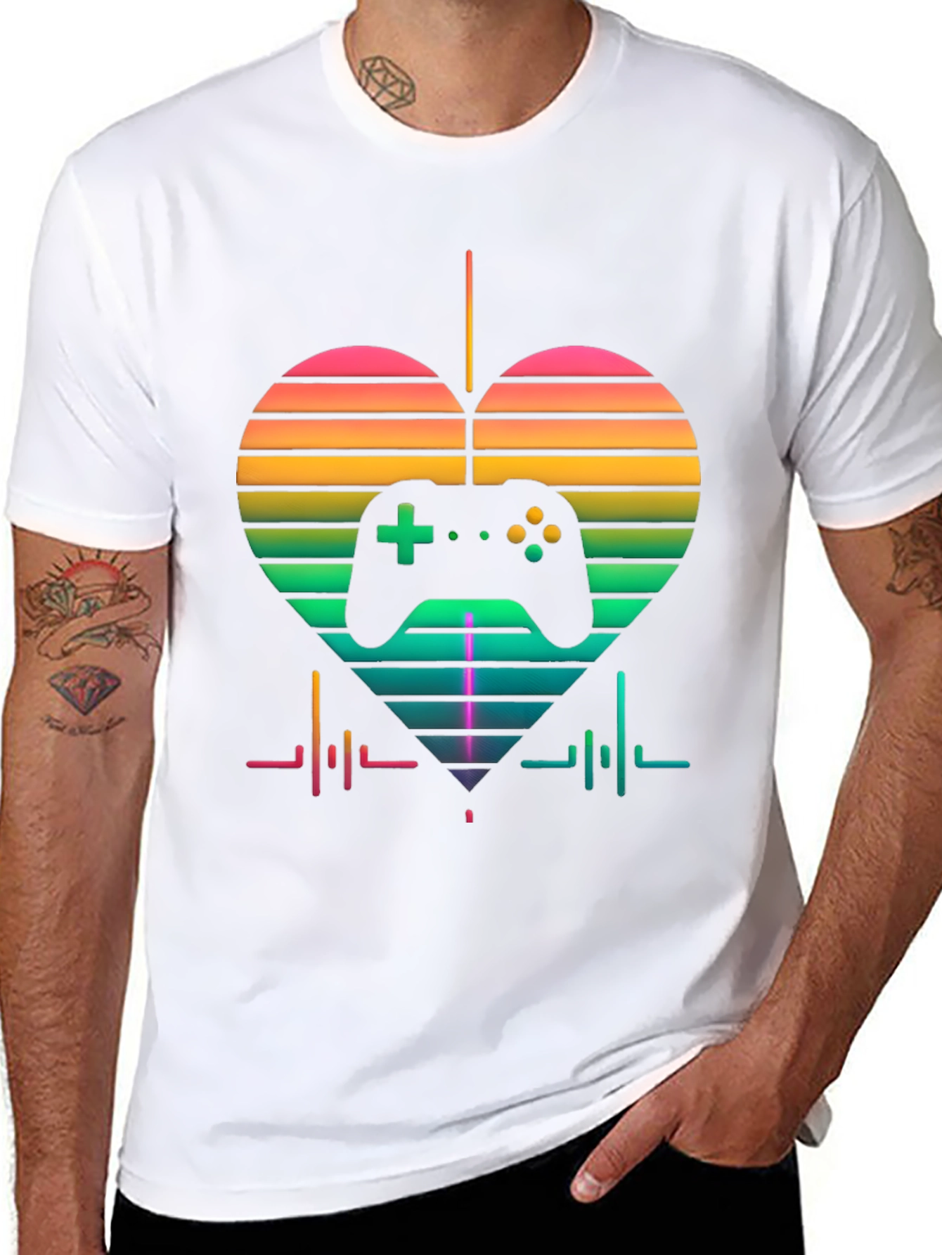Gamer Heartbeat T-Shirt - Love Gaming Tee