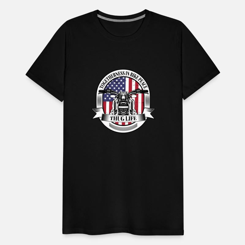motorbike silhouette flag american