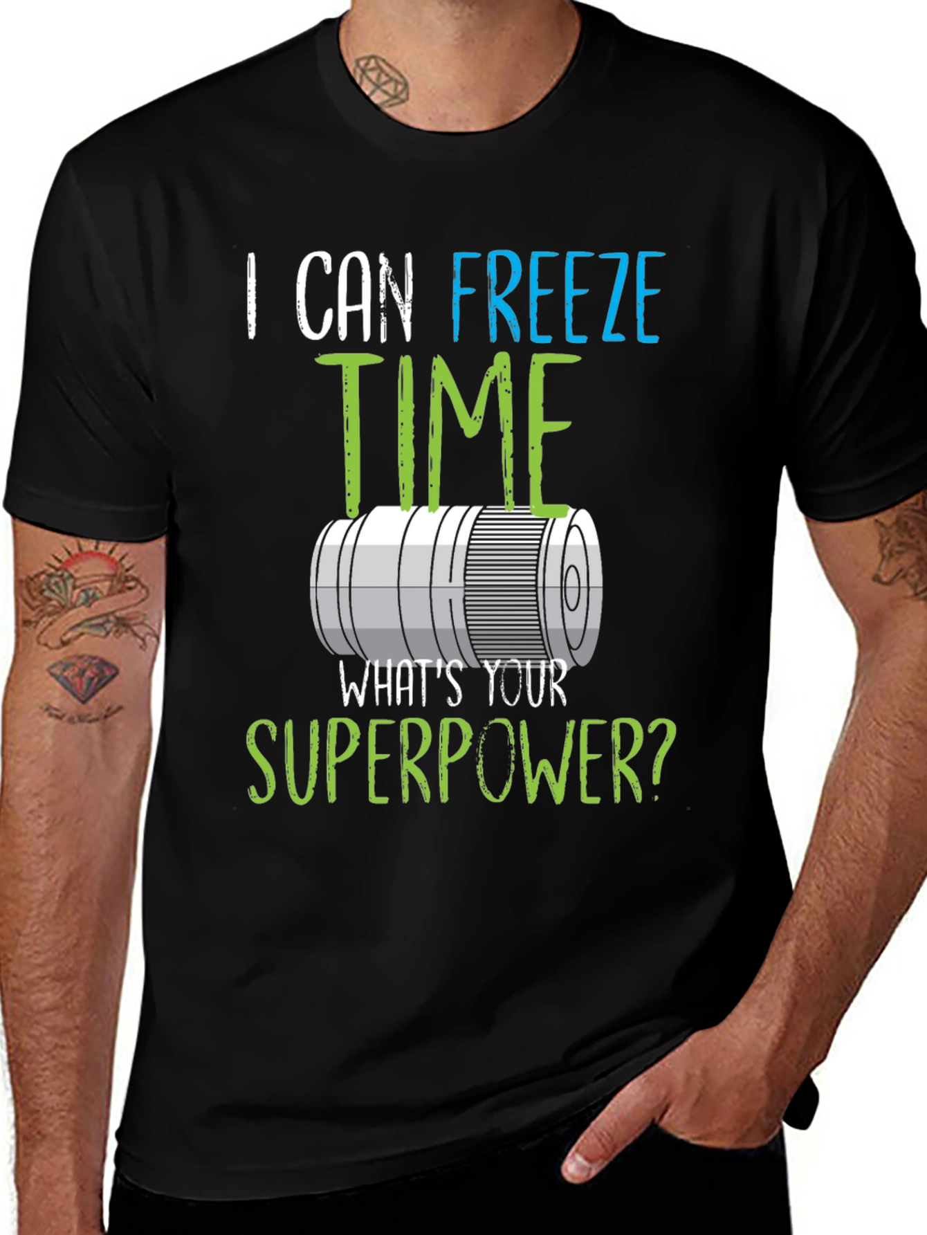 I Can Freeze Time Superpower Graphic Tee