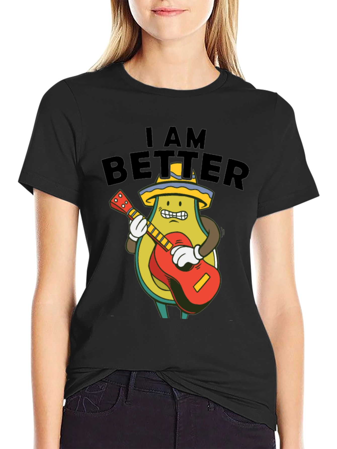 Avocado Guitar Player Graphic Tee
