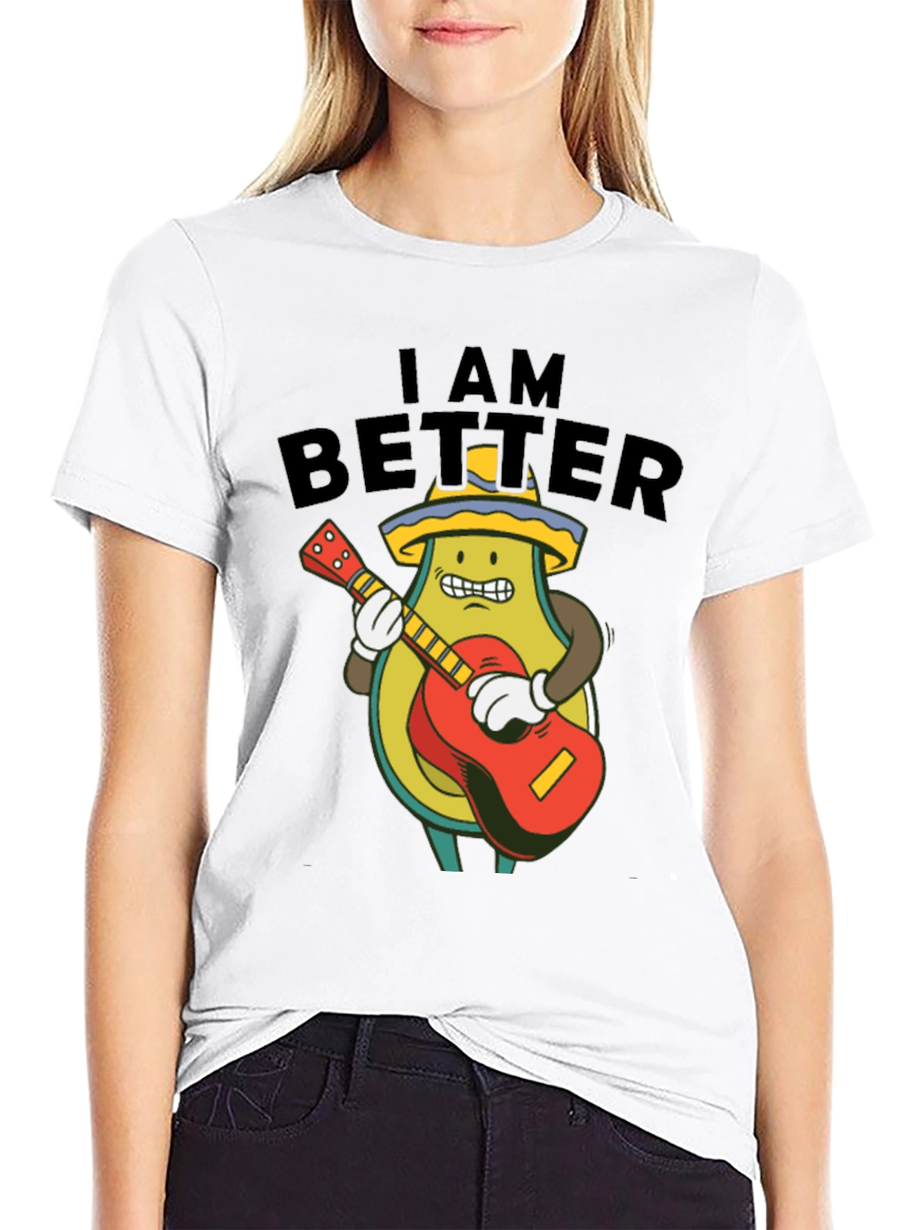 Avocado Guitar Player Graphic Tee