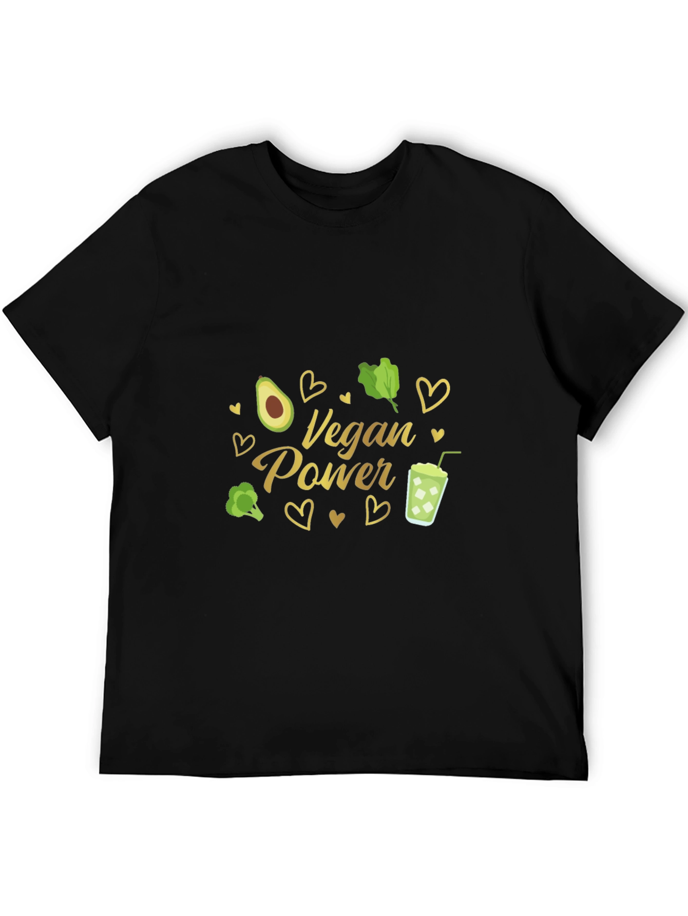 Vegan Power T-Shirt - Avocado Broccoli Green Smoothie