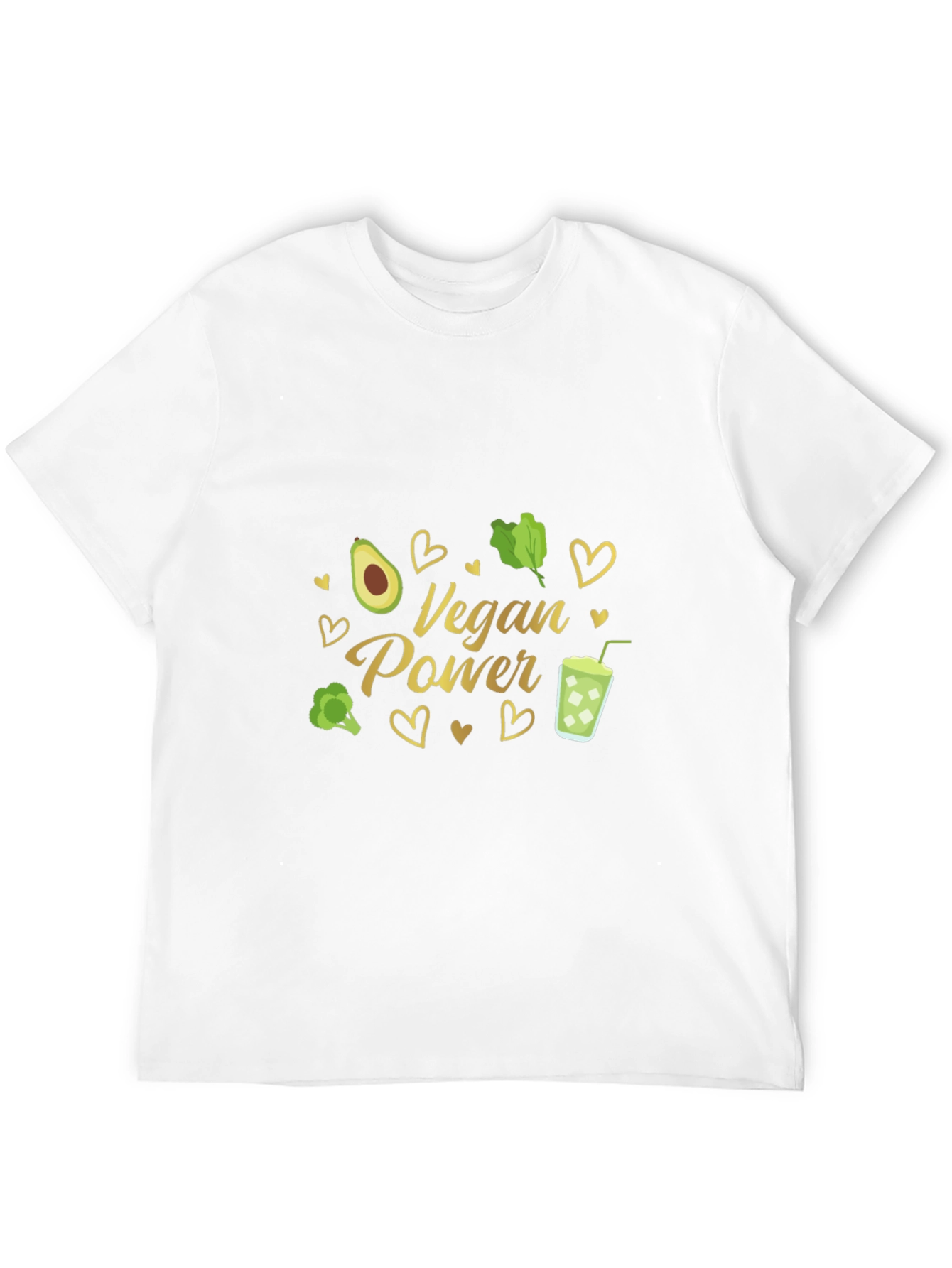 Vegan Power T-Shirt - Avocado Broccoli Green Smoothie