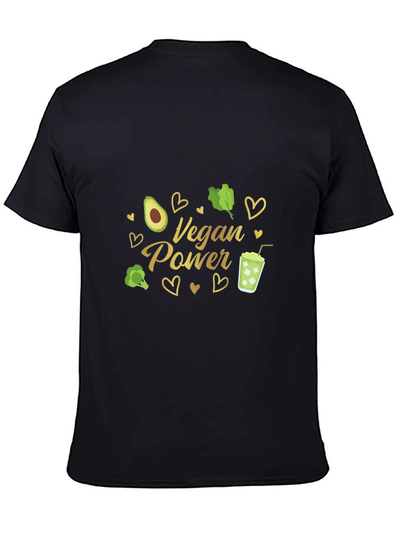 Vegan Power T-Shirt - Avocado Broccoli Green Smoothie
