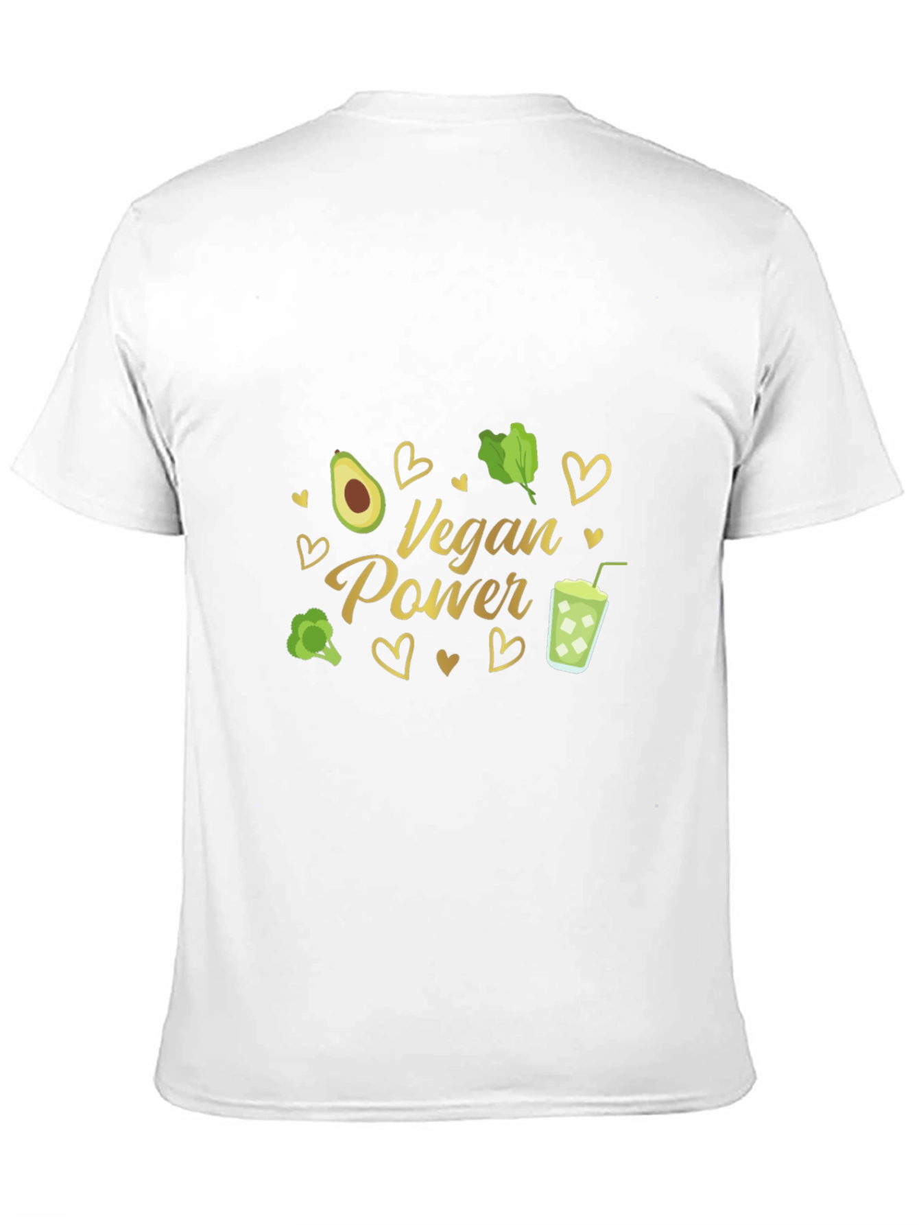 Vegan Power T-Shirt - Avocado Broccoli Green Smoothie