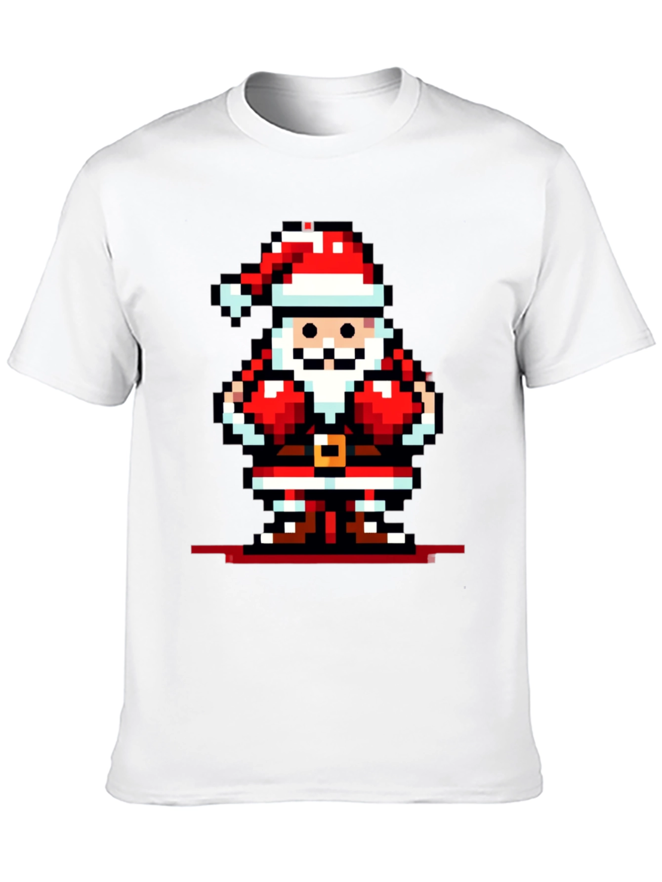 Pixel Santa Graphic Tee - Black