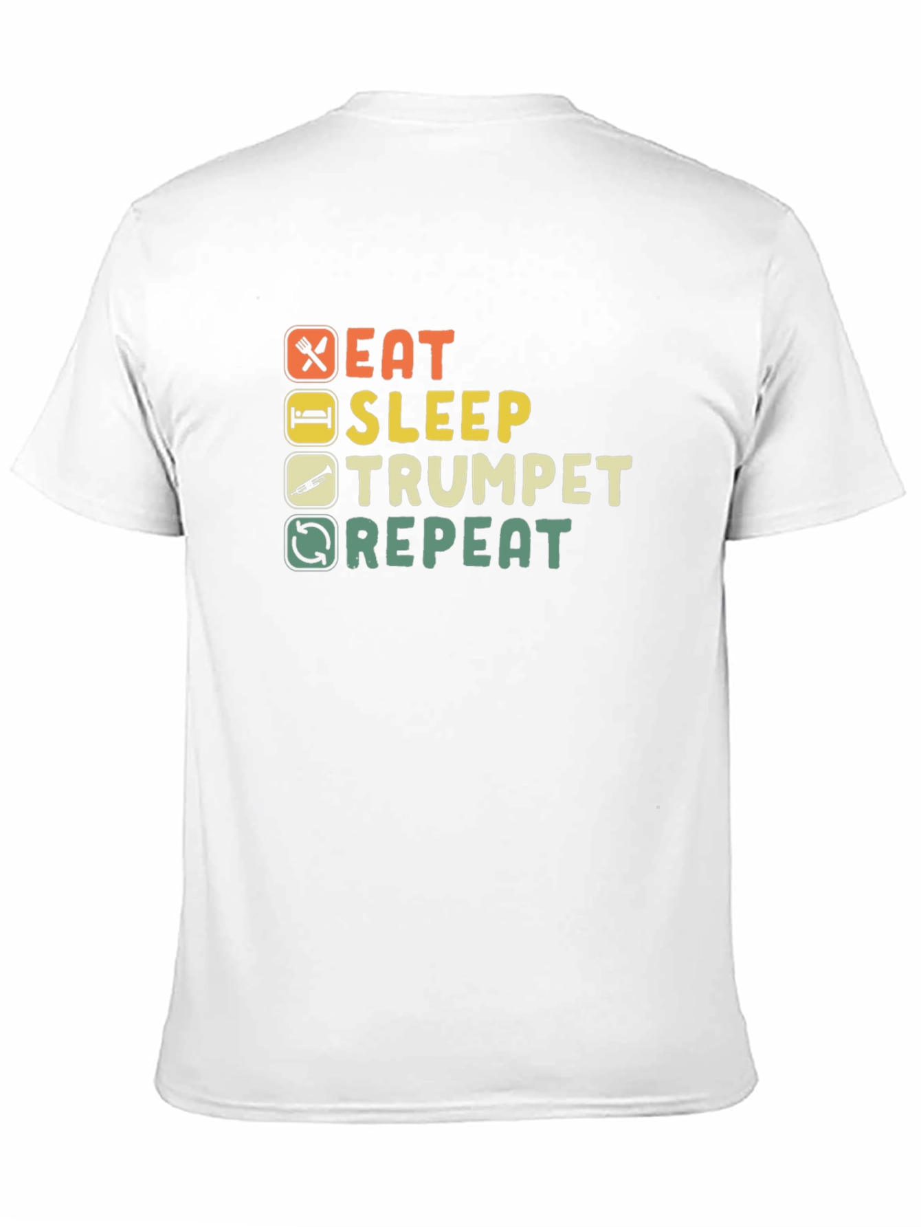 Eat Sleep Trumpet Repeat Black T-Shirt