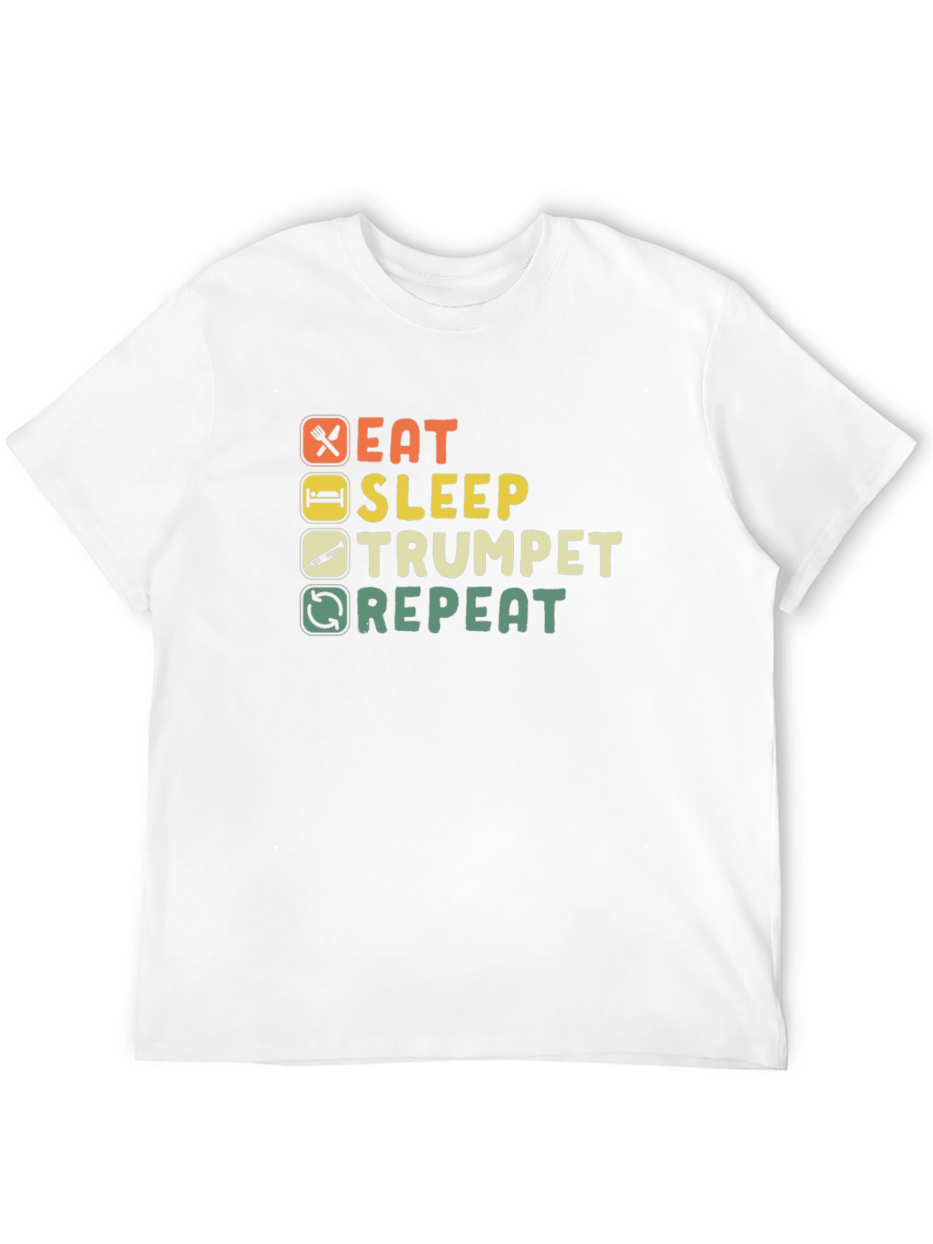 Eat Sleep Trumpet Repeat Black T-Shirt