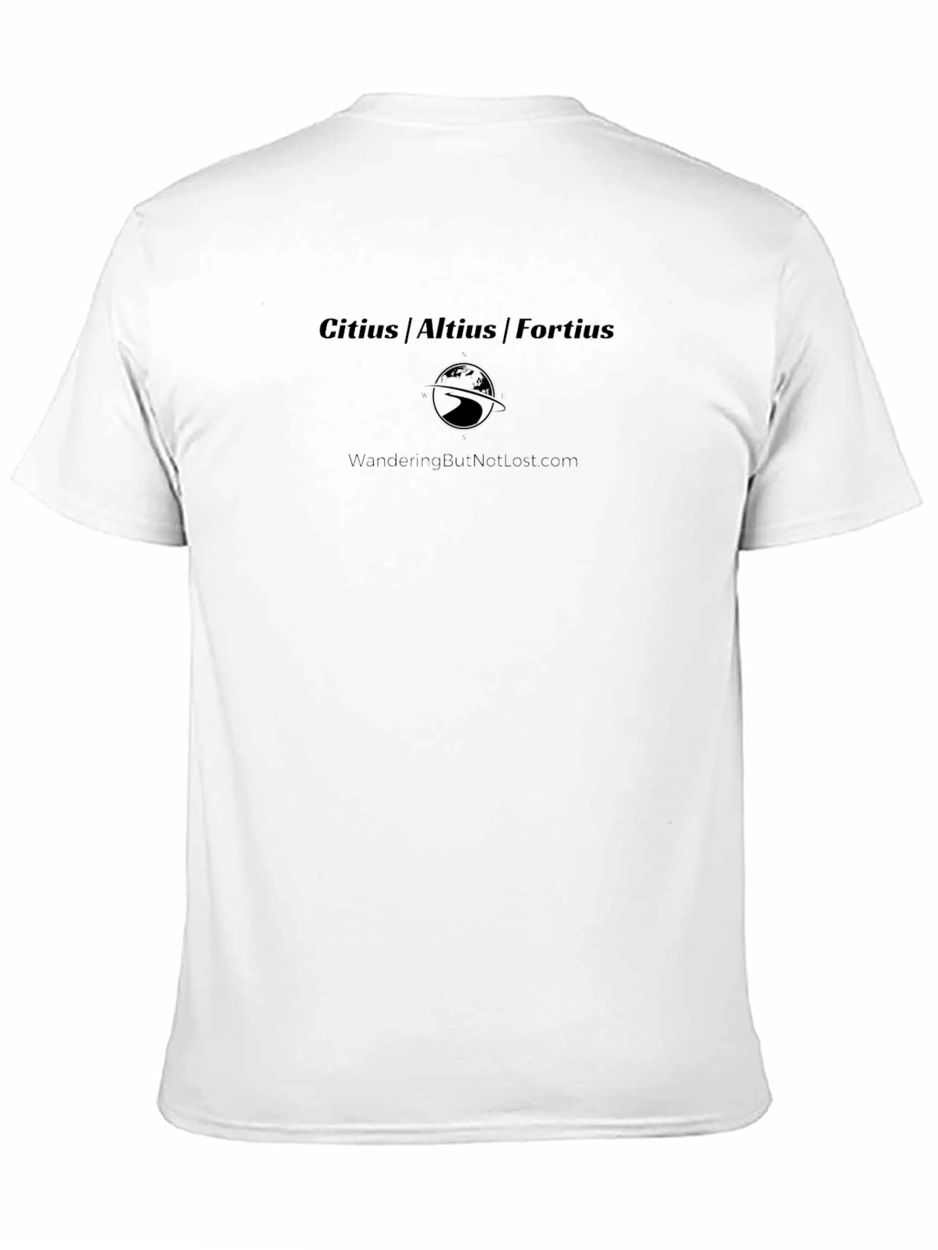 Motivational Citius Altius Fortius Black T-Shirt