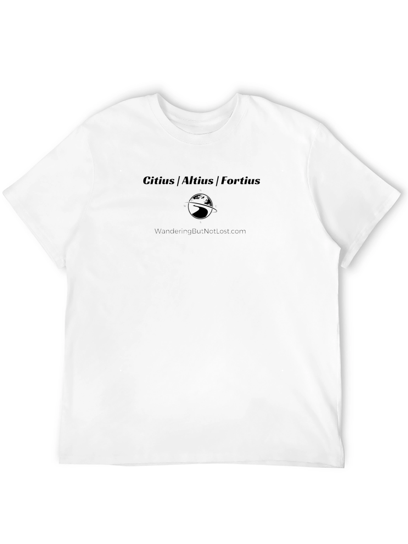 Motivational Citius Altius Fortius Black T-Shirt