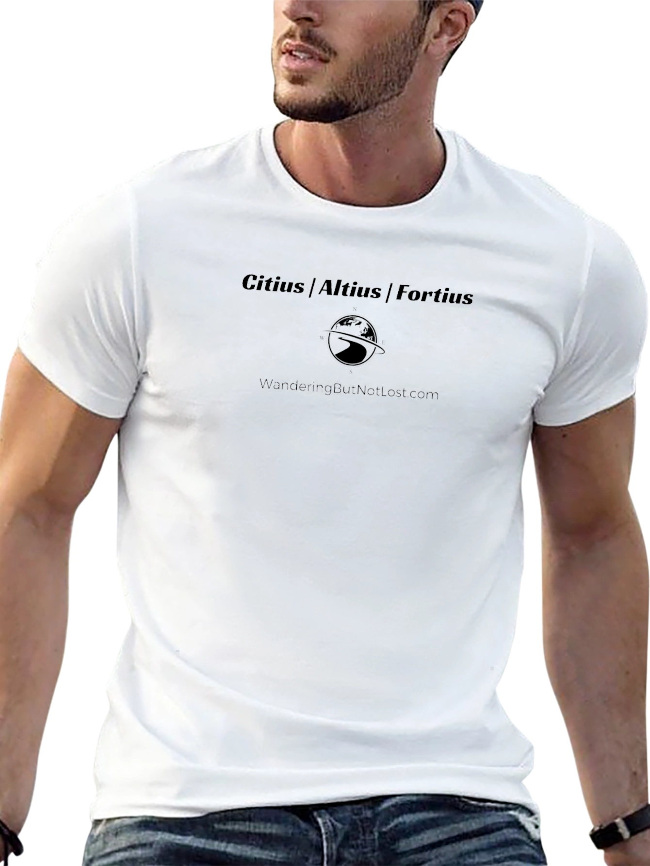 Motivational Citius Altius Fortius Black T-Shirt