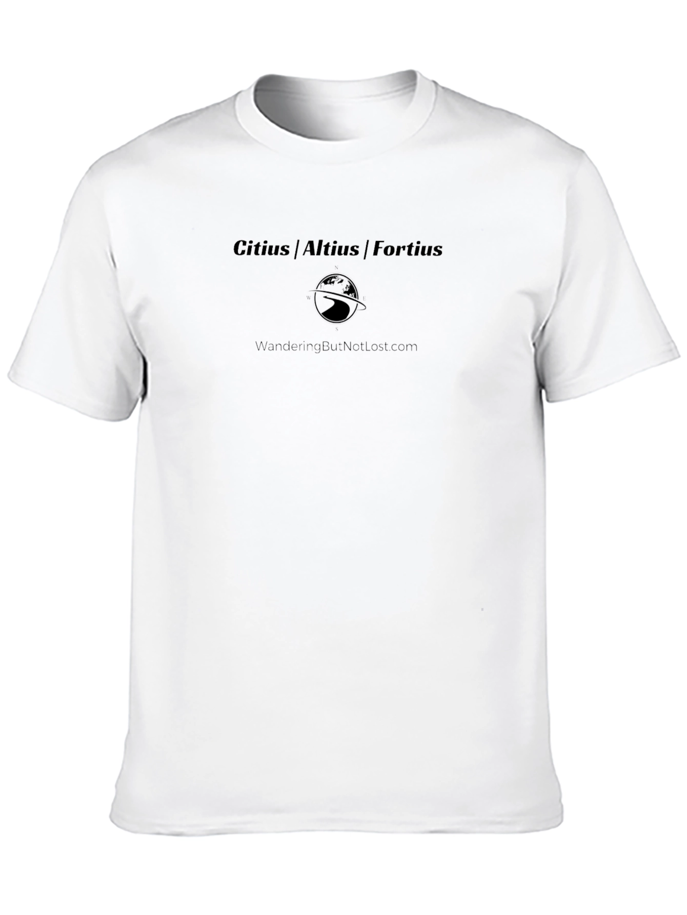 Motivational Citius Altius Fortius Black T-Shirt