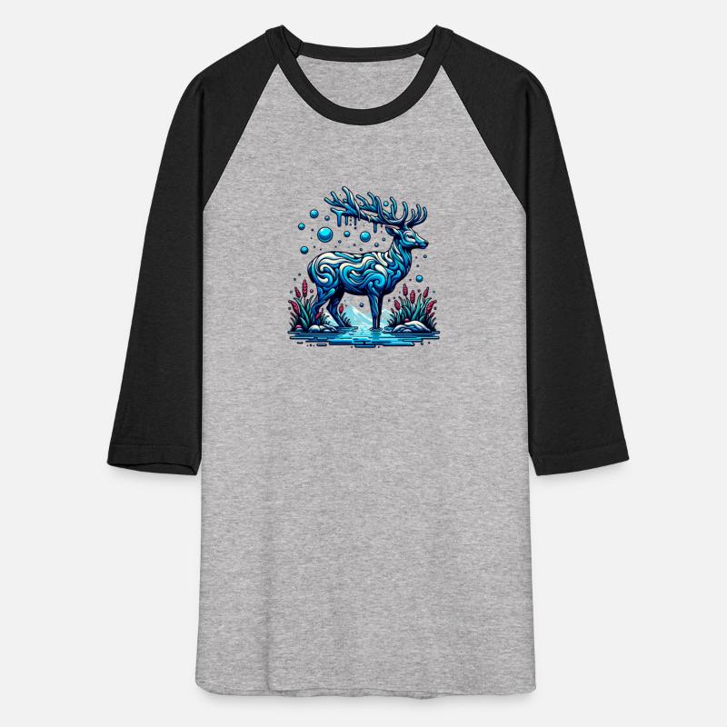 Mystical Blue Stag in Water Scene