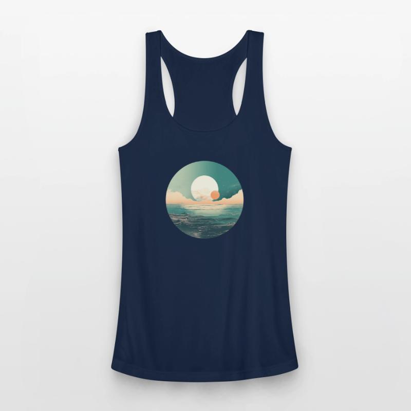 Mystical Deep See Moon Tides and Clouds