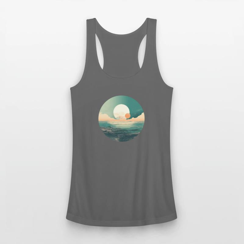 Mystical Deep See Moon Tides and Clouds