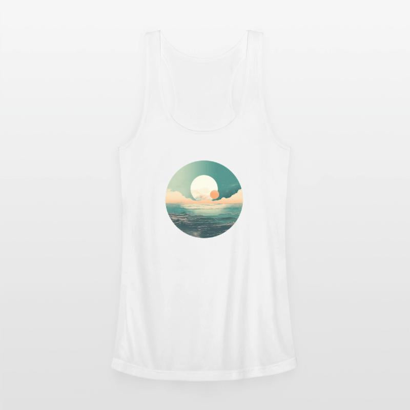 Mystical Deep See Moon Tides and Clouds